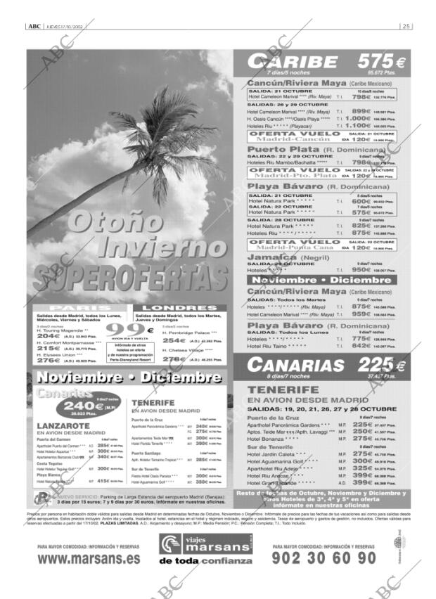 ABC MADRID 17-10-2002 página 25