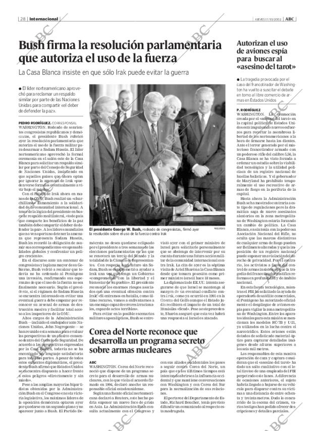 ABC MADRID 17-10-2002 página 28