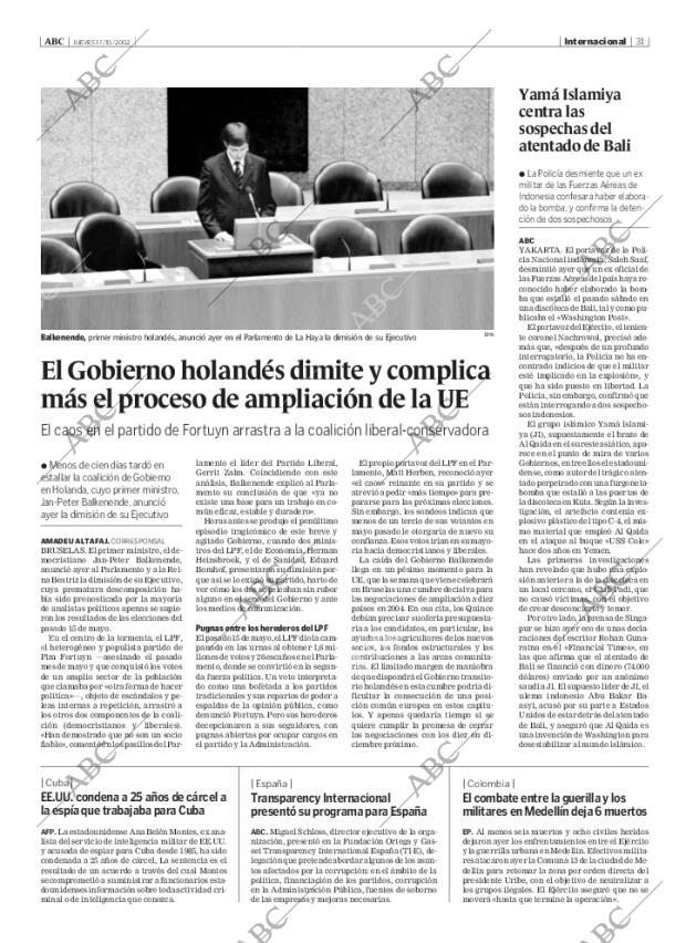 ABC MADRID 17-10-2002 página 31