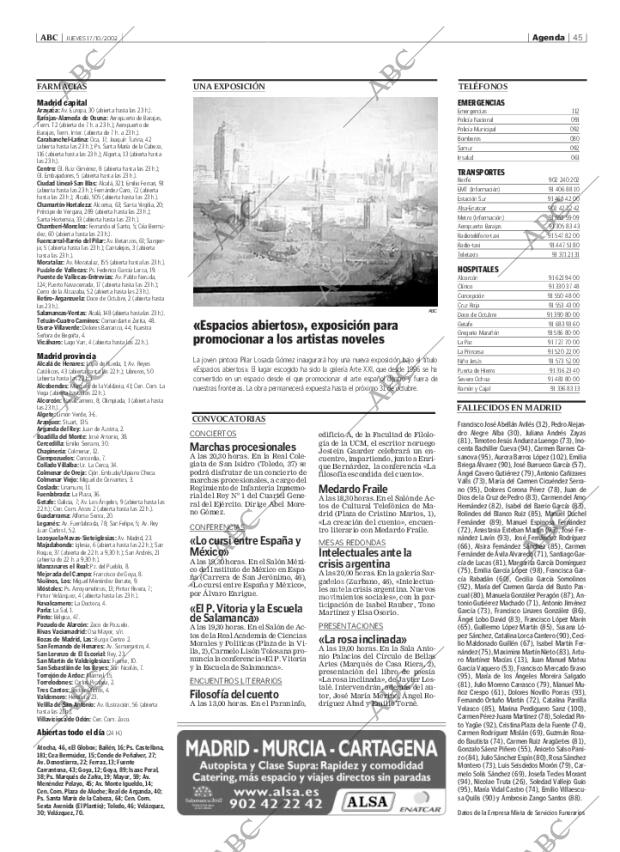 ABC MADRID 17-10-2002 página 45
