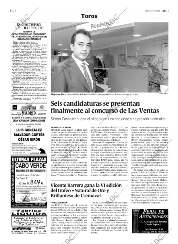 ABC MADRID 17-10-2002 página 62