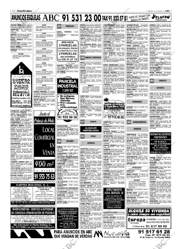 ABC MADRID 17-10-2002 página 78