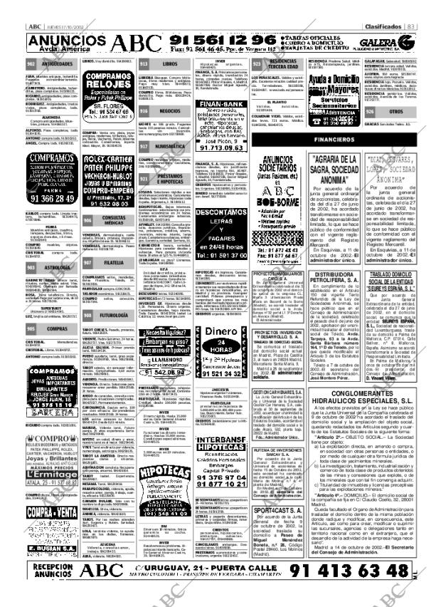 ABC MADRID 17-10-2002 página 83