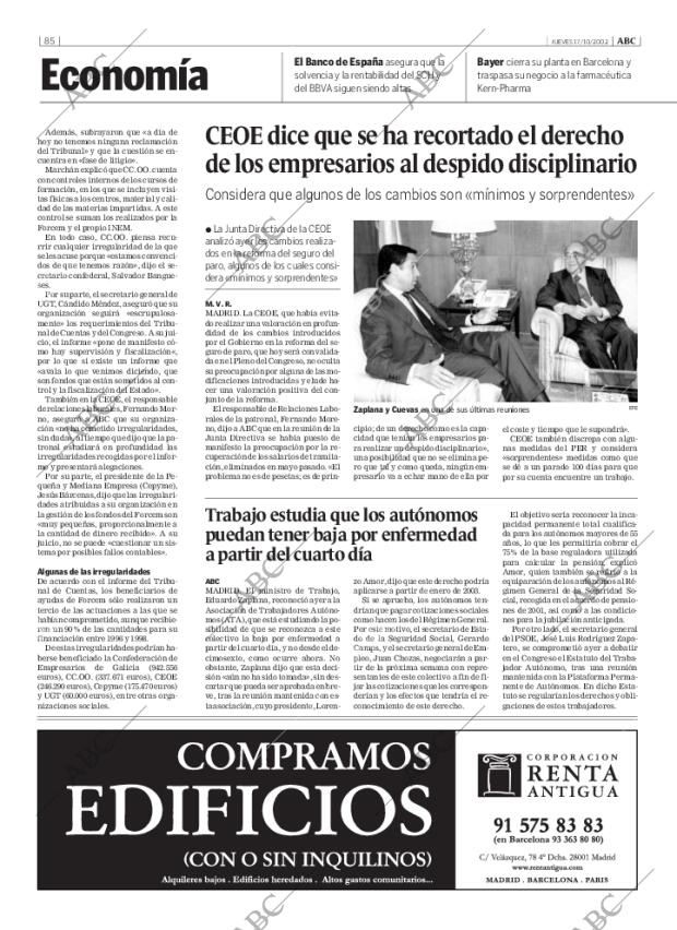 ABC MADRID 17-10-2002 página 85