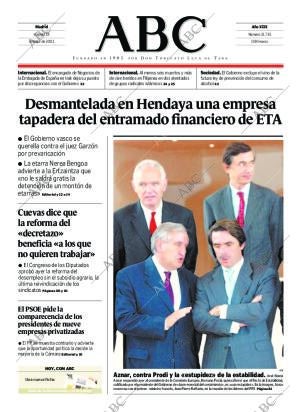 ABC MADRID 18-10-2002 página 1