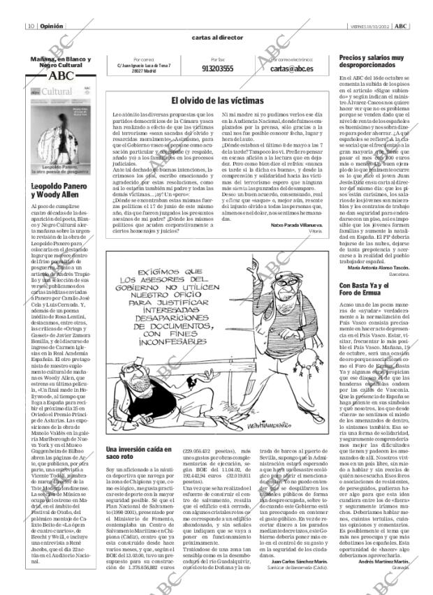 ABC MADRID 18-10-2002 página 10