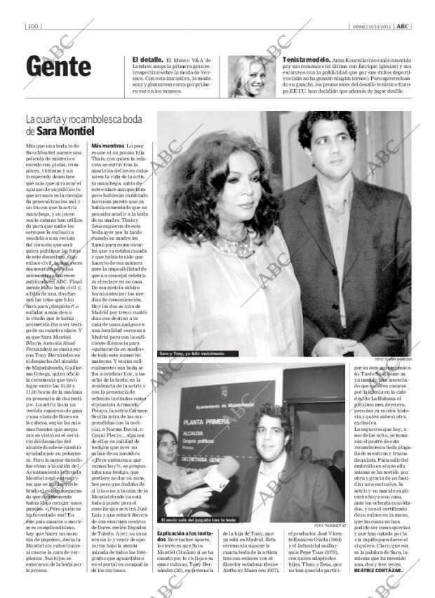 ABC MADRID 18-10-2002 página 100