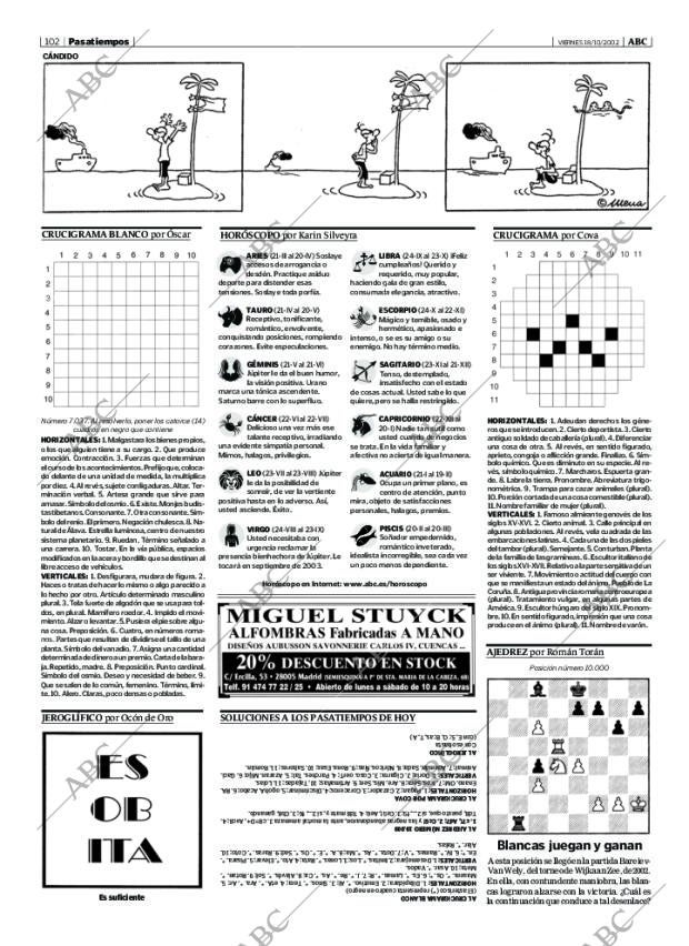 ABC MADRID 18-10-2002 página 102