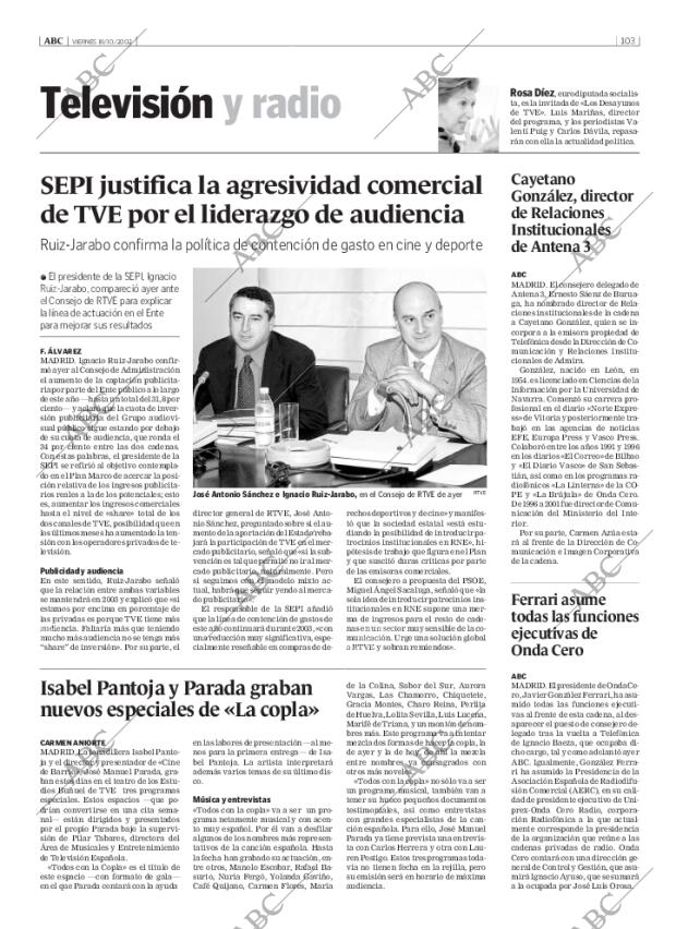 ABC MADRID 18-10-2002 página 103