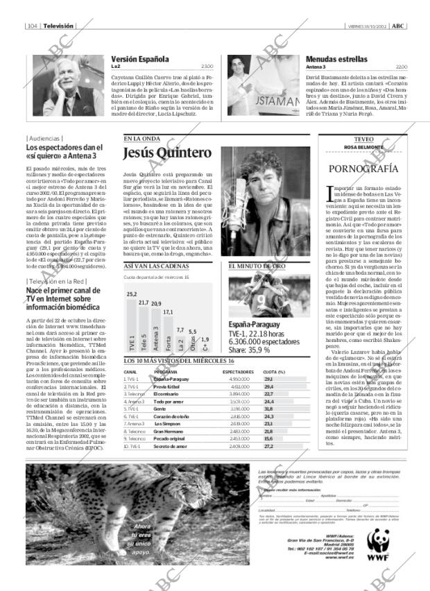ABC MADRID 18-10-2002 página 104
