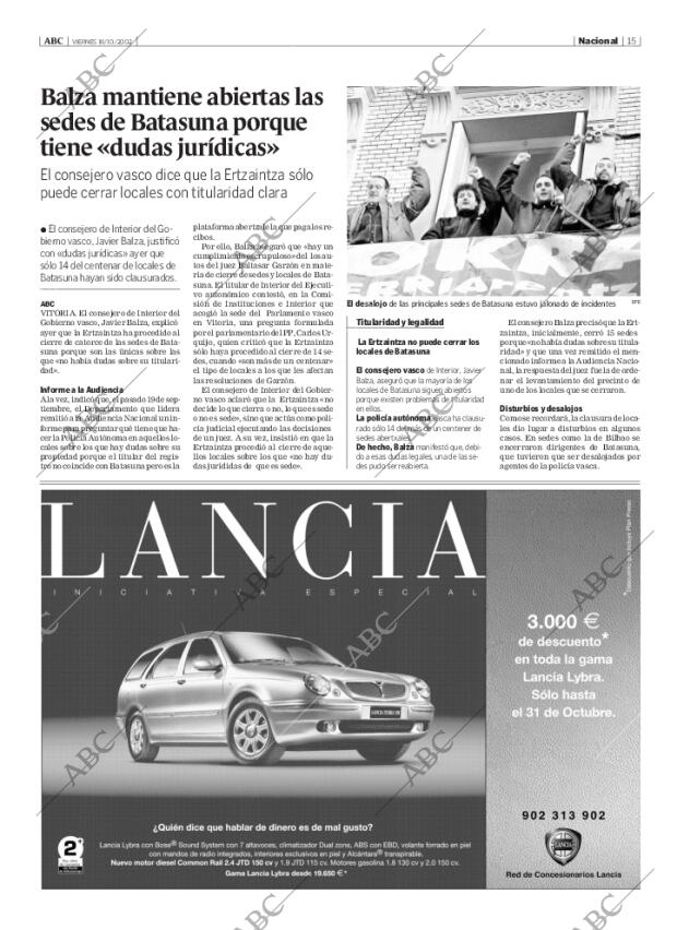 ABC MADRID 18-10-2002 página 15