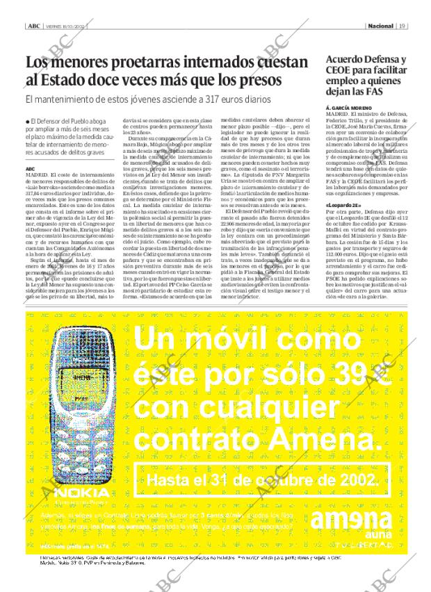 ABC MADRID 18-10-2002 página 19