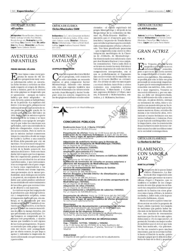 ABC MADRID 18-10-2002 página 58