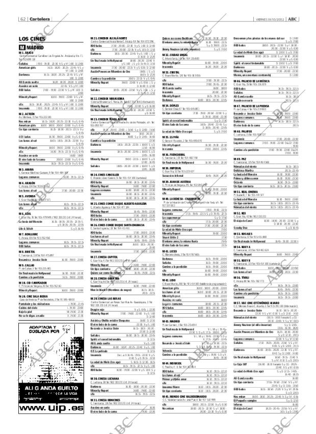 ABC MADRID 18-10-2002 página 62
