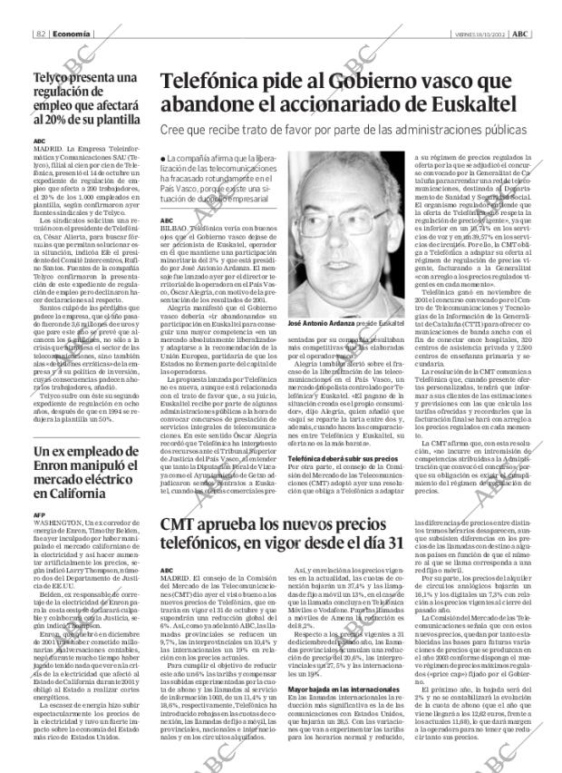 ABC MADRID 18-10-2002 página 82