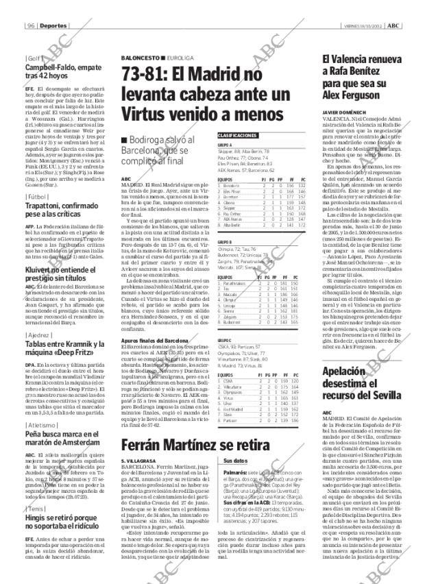 ABC MADRID 18-10-2002 página 96