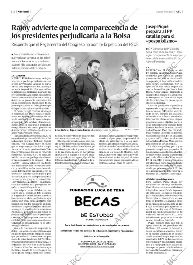 ABC MADRID 19-10-2002 página 18