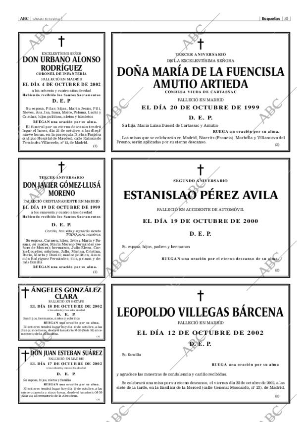 ABC MADRID 19-10-2002 página 81