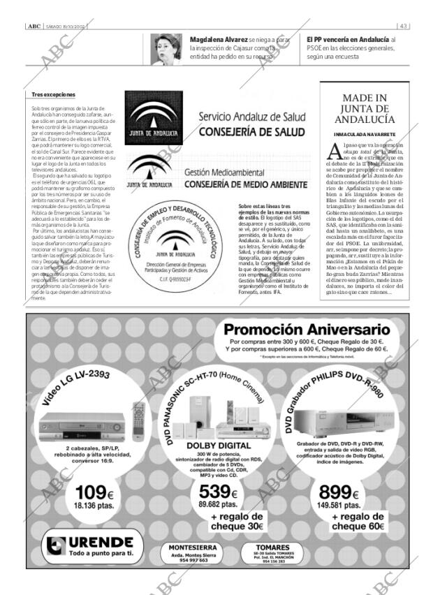 ABC SEVILLA 19-10-2002 página 43