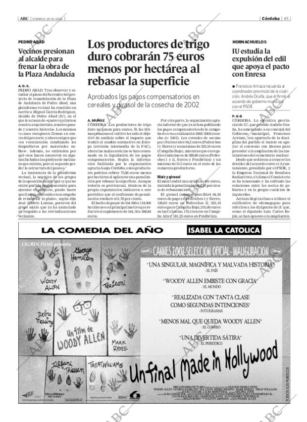 ABC CORDOBA 20-10-2002 página 45