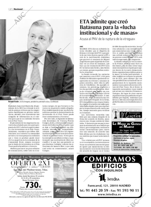 ABC MADRID 22-10-2002 página 17