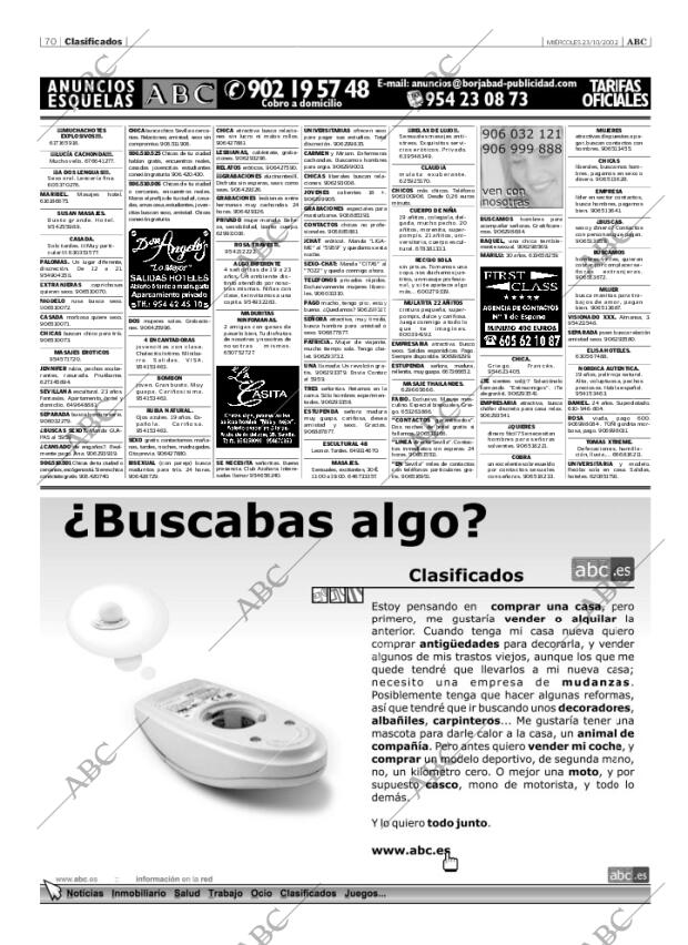 ABC SEVILLA 23-10-2002 página 70