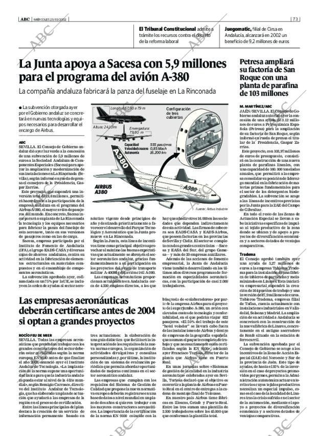 ABC SEVILLA 23-10-2002 página 73
