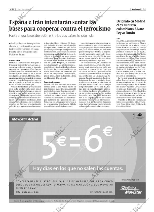 ABC MADRID 24-10-2002 página 21