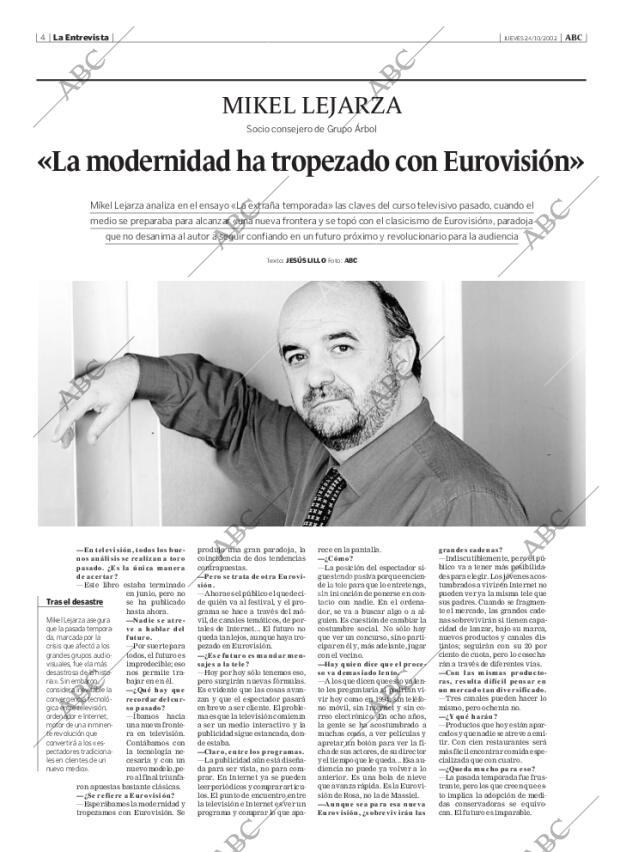 ABC MADRID 24-10-2002 página 4
