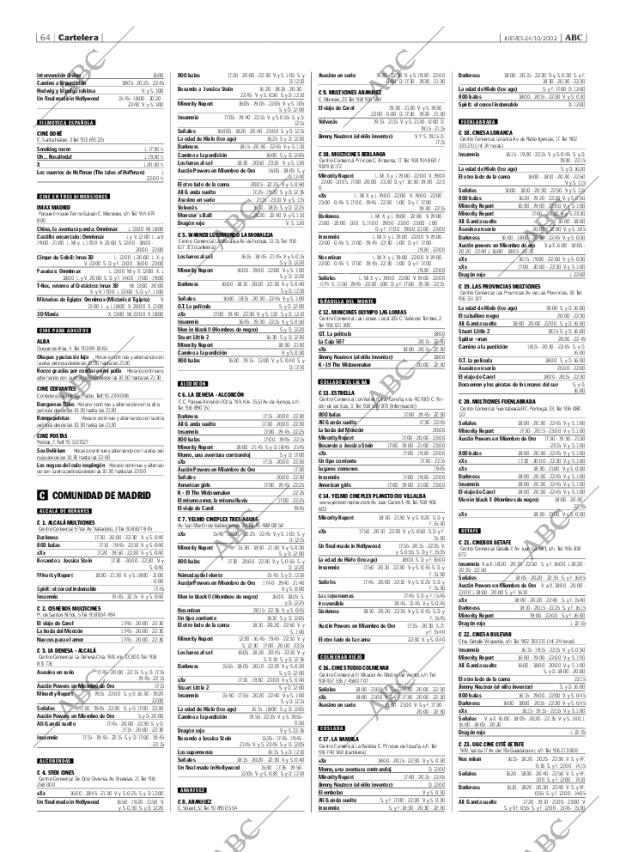 ABC MADRID 24-10-2002 página 64