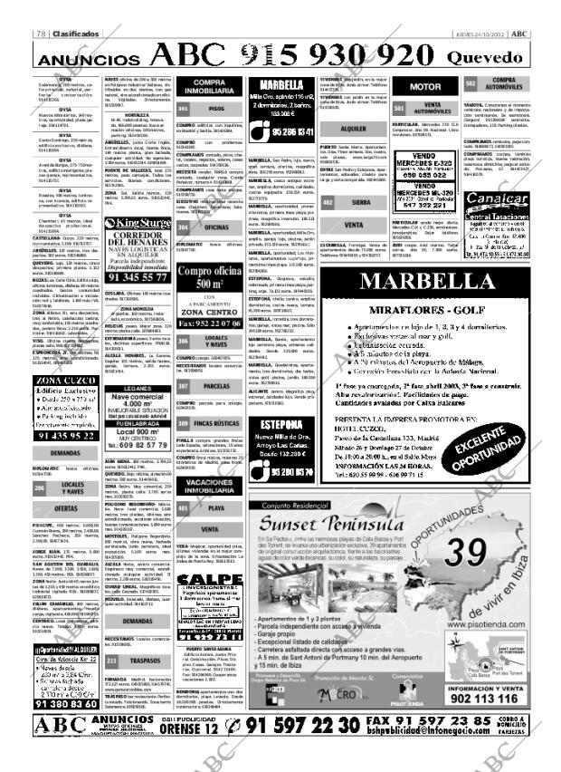 ABC MADRID 24-10-2002 página 78