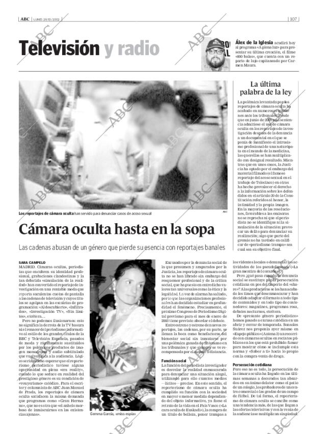 ABC MADRID 28-10-2002 página 107