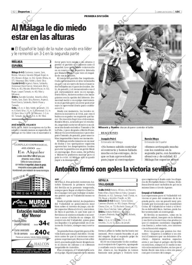 ABC MADRID 28-10-2002 página 92