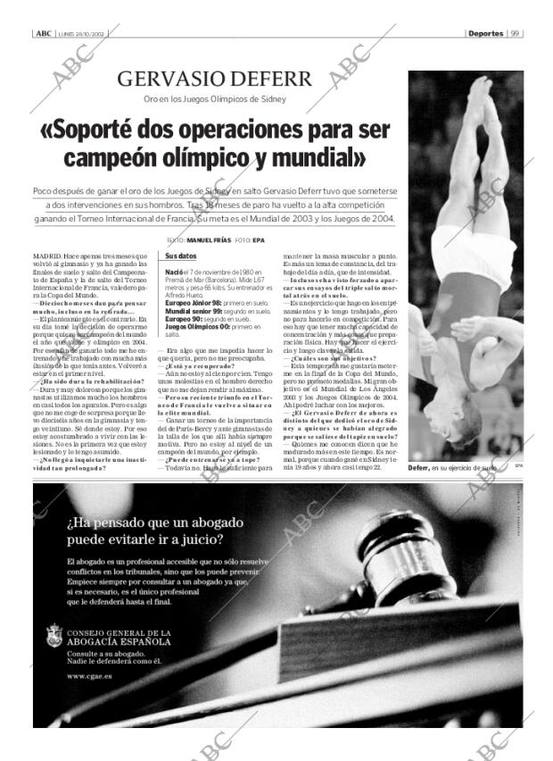 ABC MADRID 28-10-2002 página 99