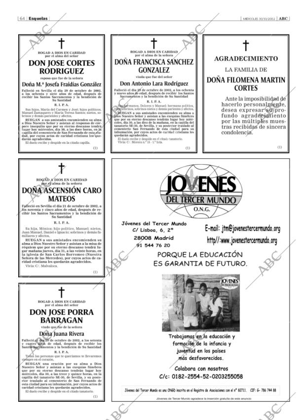 ABC SEVILLA 30-10-2002 página 64