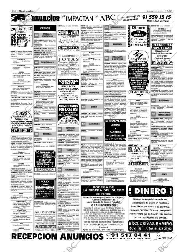 ABC MADRID 10-11-2002 página 104