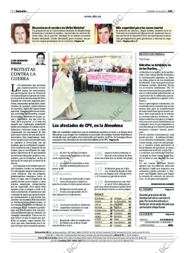 ABC MADRID 10-11-2002 página 2