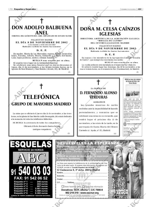 ABC MADRID 10-11-2002 página 70