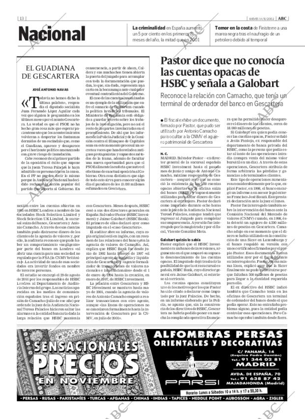 ABC MADRID 14-11-2002 página 13