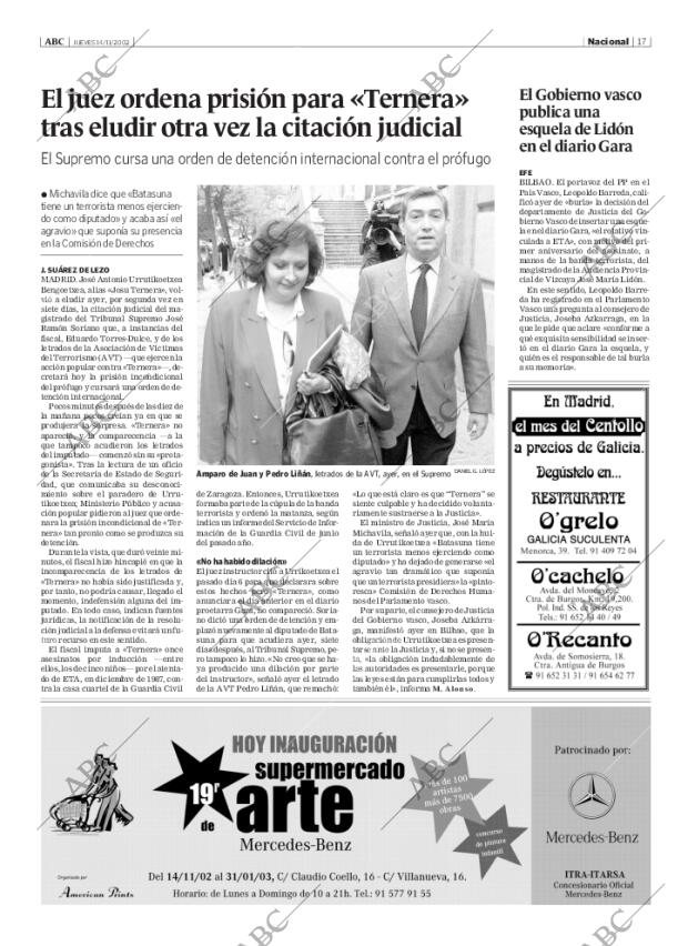ABC MADRID 14-11-2002 página 17