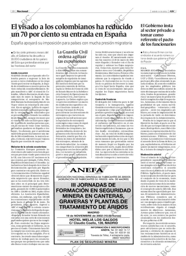 ABC MADRID 14-11-2002 página 18