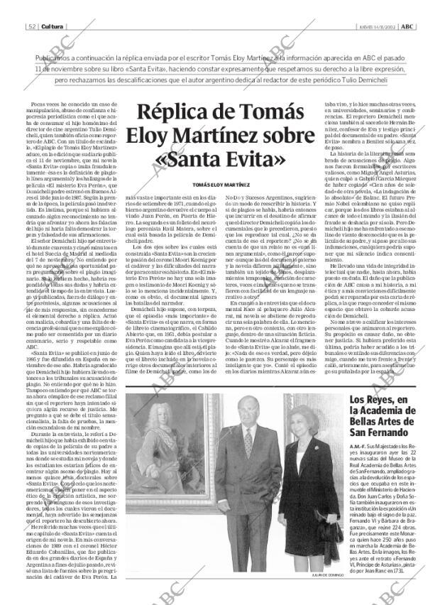 ABC MADRID 14-11-2002 página 52