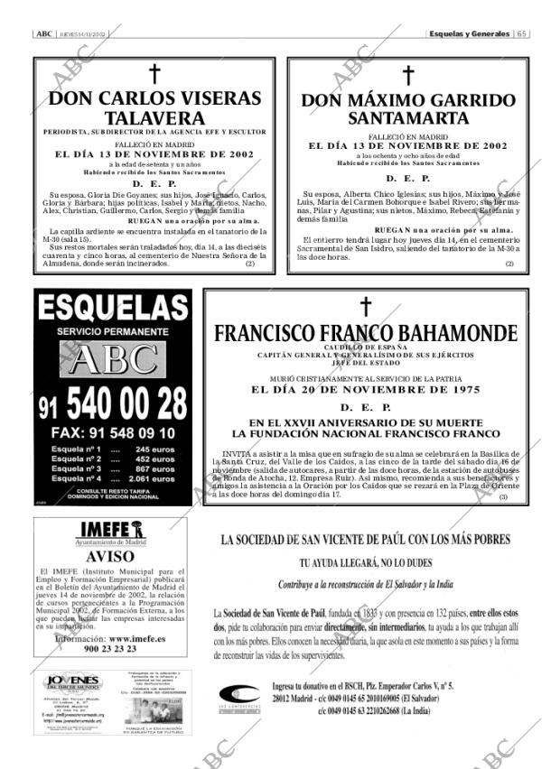 ABC MADRID 14-11-2002 página 65