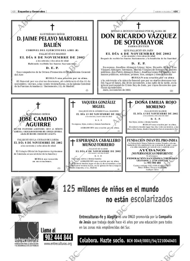 ABC MADRID 14-11-2002 página 68