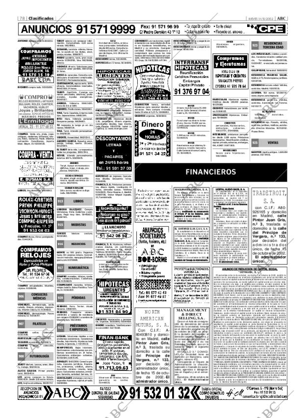 ABC MADRID 14-11-2002 página 78