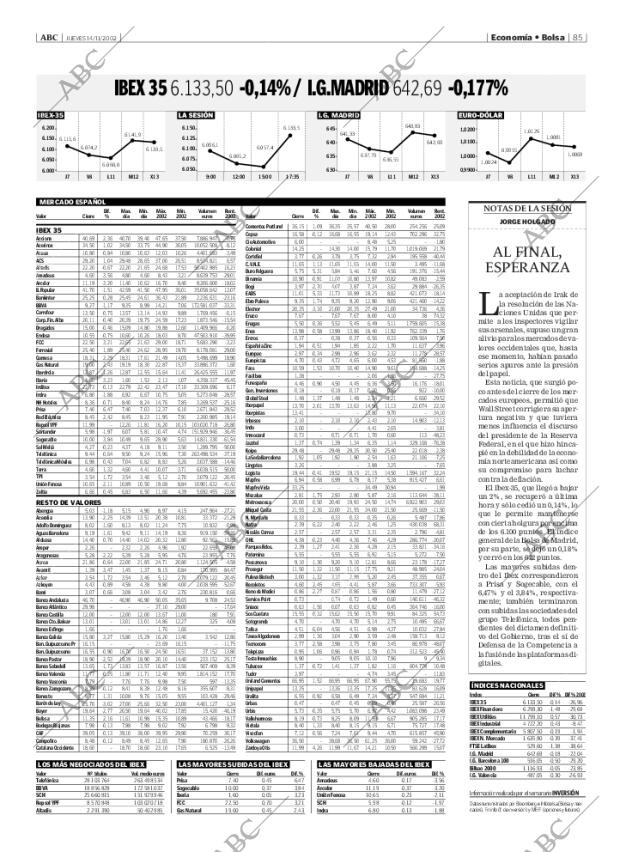 ABC MADRID 14-11-2002 página 85