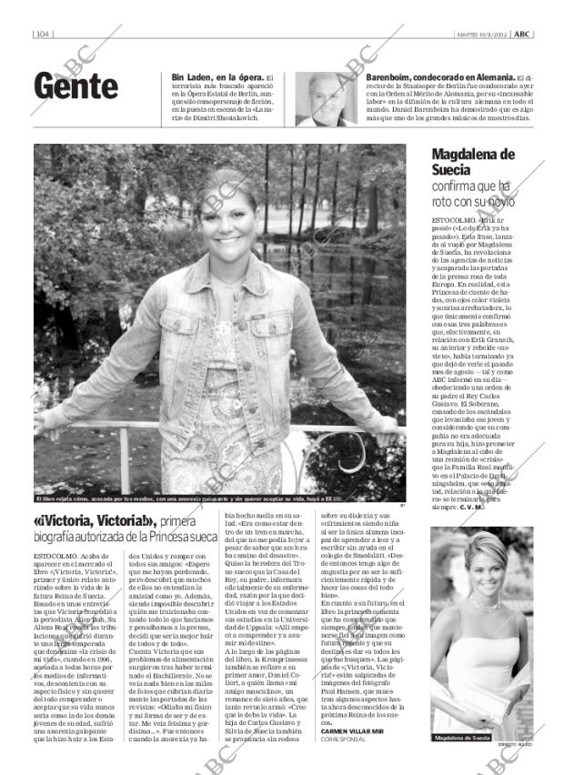 ABC MADRID 19-11-2002 página 104