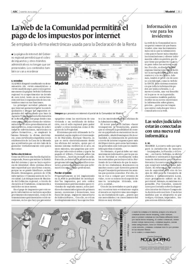 ABC MADRID 19-11-2002 página 39