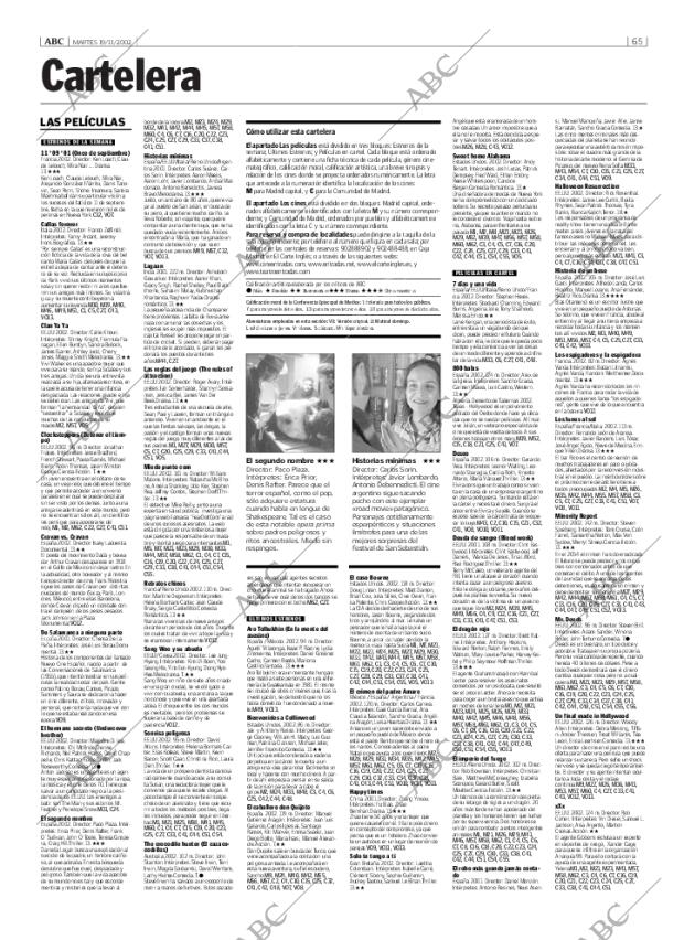 ABC MADRID 19-11-2002 página 65