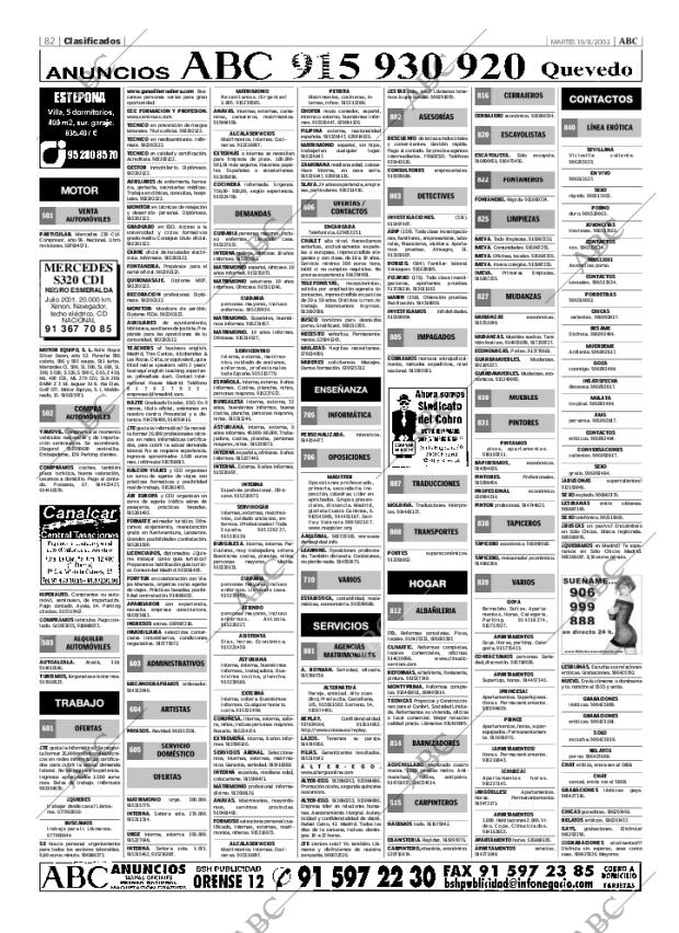 ABC MADRID 19-11-2002 página 82